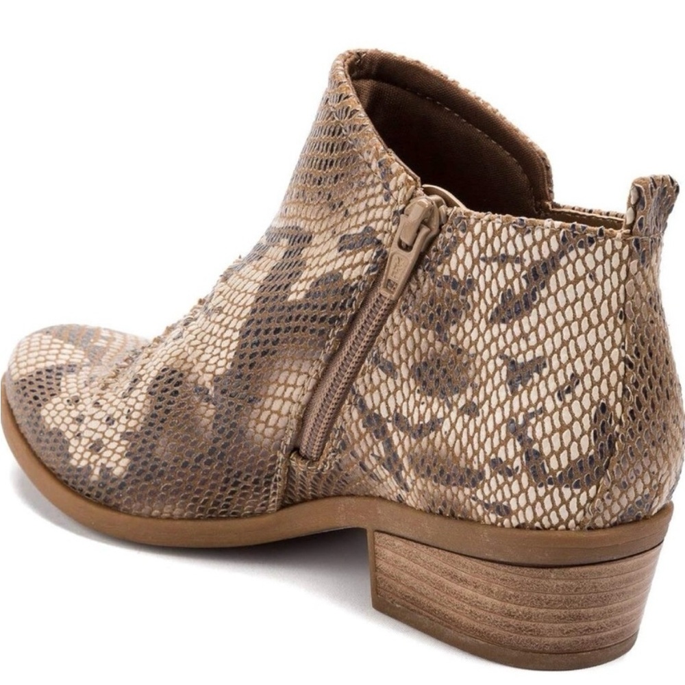 Bare Traps Grafton Snakeprint Faux Leather Ankle Booties Size 10 - Picture 3 of 11